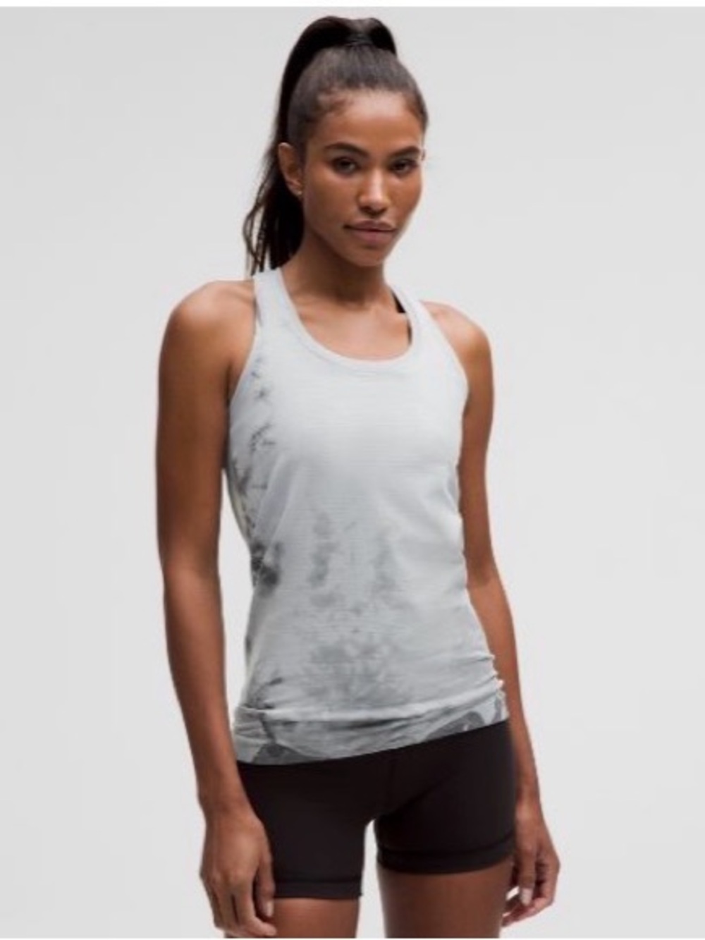 lululemon athletica Swiftly Tech Racerback Tank Marble Dye Rhino Grey sz8